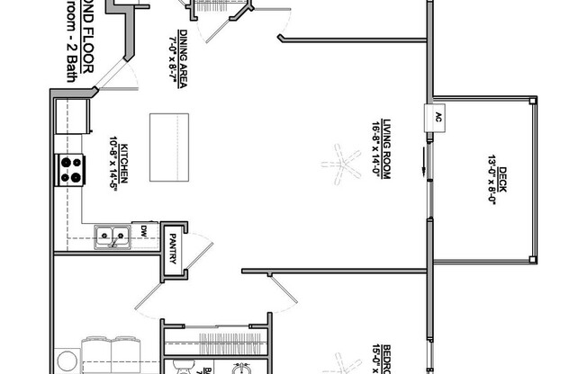 2 beds, 2 baths, 1,280 sqft, $1,869.99, Unit 816-07