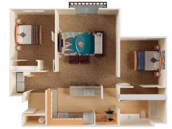 2 beds, 1 bath, 902 sqft, $1,513