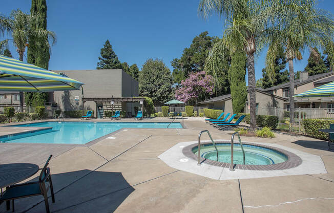 River Pointe side A swimming pool and spa
