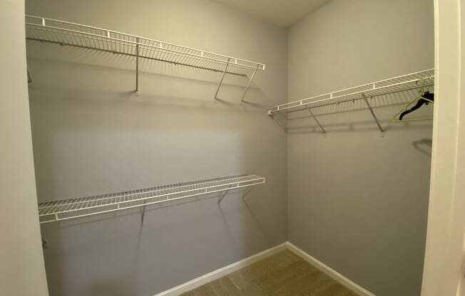 Edgewater Vista Apartments, Decatur Georgia, spacious walk-in guest bedroom closet