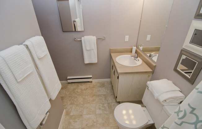 Bathroom at Summerhill Estates Apartments in Lansing, MI