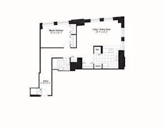 1 bed, 1 bath, 812 sqft, $2,404