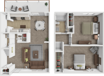 2 beds, 1.5 baths, 925 sqft, $1,205