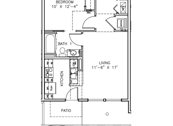 1 bed, 1 bath, 620 sqft, $1,150, Unit 106