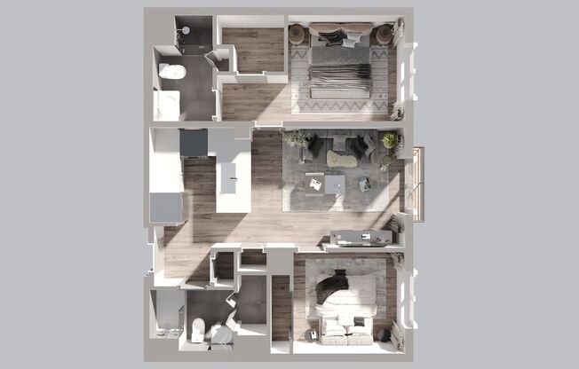 2 beds, 2 baths, 1,006 sqft, $3,100, Unit 306