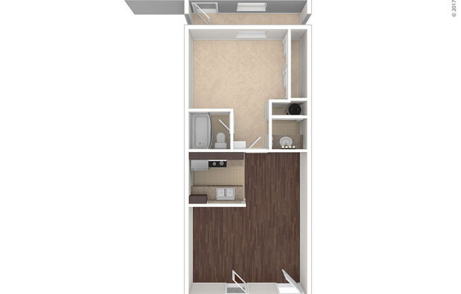 1 bed, 1 bath, 585 sqft, $799