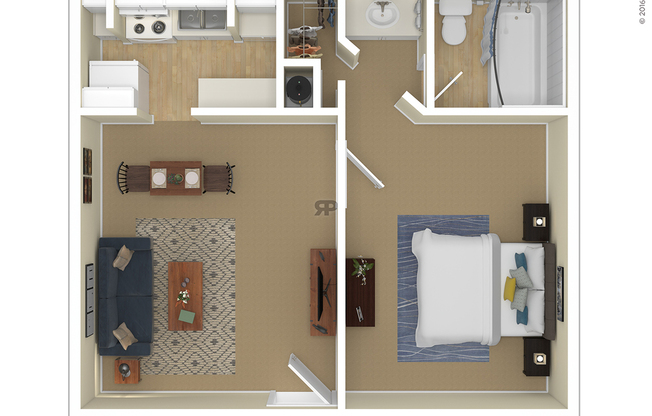 1 bed, 1 bath, 694 sqft, $945