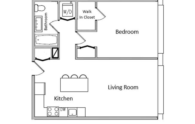 1 bed, 1 bath, 745 sqft, $1,650, Unit 356
