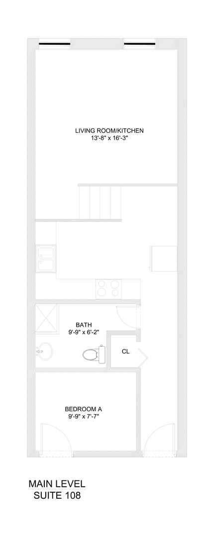 1 bed, 1 bath, 531 sqft, $1,370
