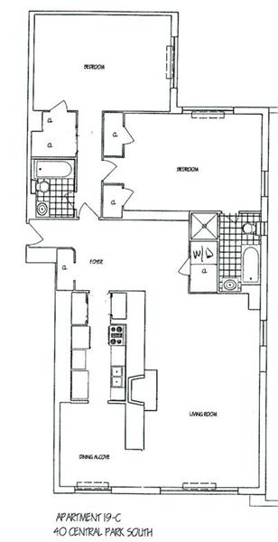 2 beds, 2 baths, 1,557 sqft, $18,000, Unit 19C