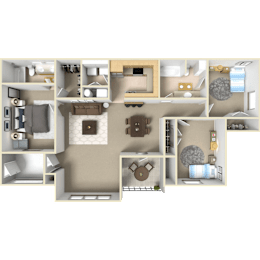 3 beds, 2 baths, 1,235 sqft, $2,049