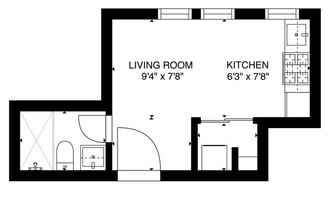 Studio, 1 bath, 242 sqft, $1,450, Unit 214