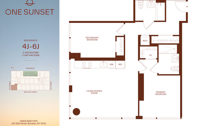 2 beds, 2 baths, $5,066, Unit 5J