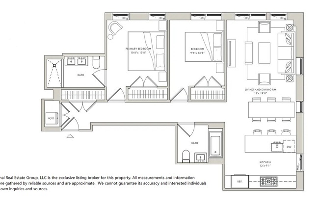 2 beds, 2 baths, 1,000 sqft, $7,000, Unit 208