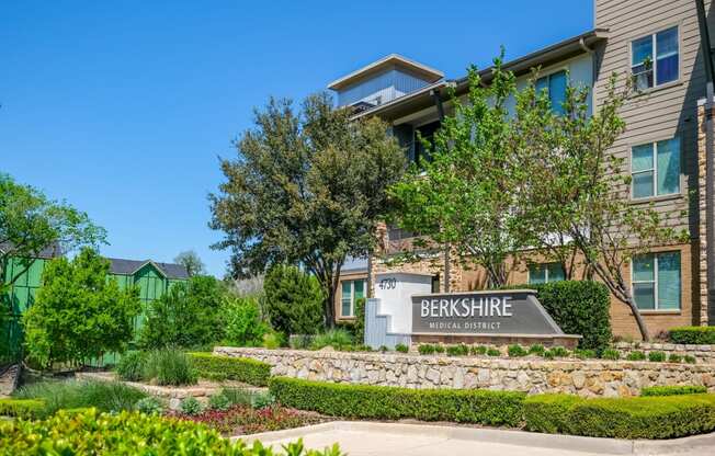 exterior view Berkshire Medical District apartments 4730 Fairmount Street Dallas, TX  75219