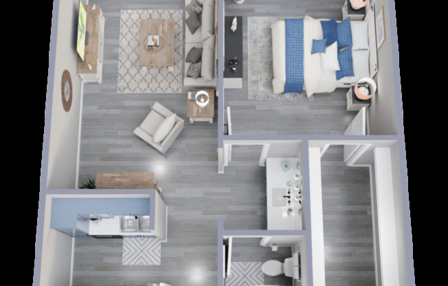 1 bed, 1 bath, 699 sqft, $909