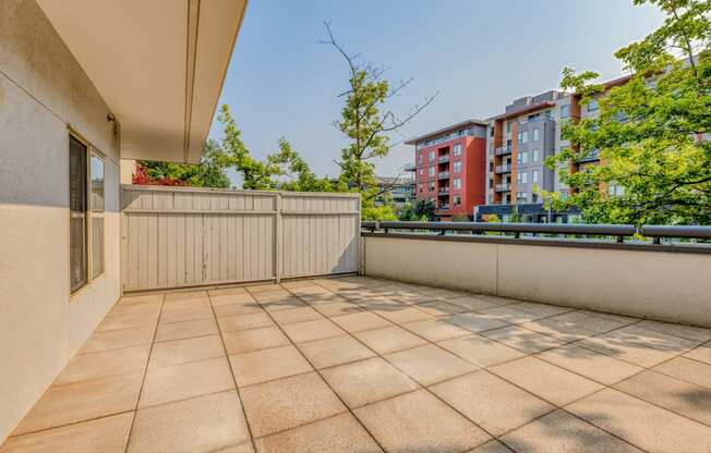 Private Balcony at Tera Apartments, 528 Central Way, WA