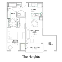 1 bed, 1 bath, 870 sqft, $2,005