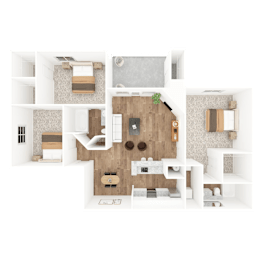 3 beds, 2 baths, 1,382 sqft, $1,686