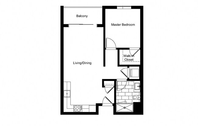 1 bed, 1 bath, 621 sqft, $3,000