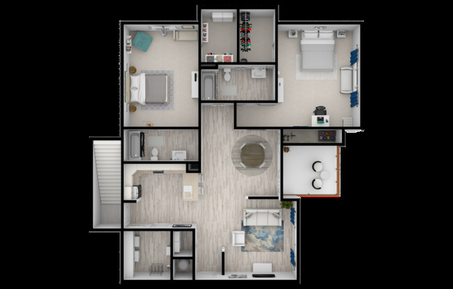 2 beds, 2 baths, 1,160 sqft, $1,899, Unit 40-202