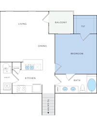 1 bed, 1 bath, 847 sqft, $1,360