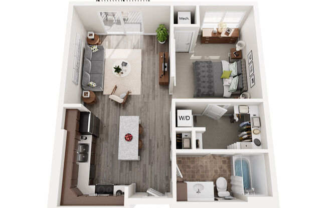 1 bed, 1 bath, 717 sqft, $1,648