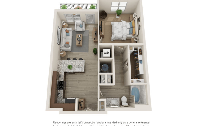 1 bed, 1 bath, 680 sqft, $1,420
