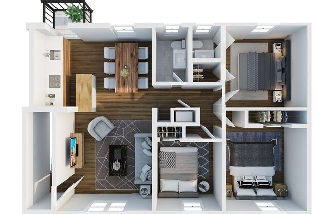 3 beds, 1.5 baths, 1,160 sqft, $975, Unit 2012 C