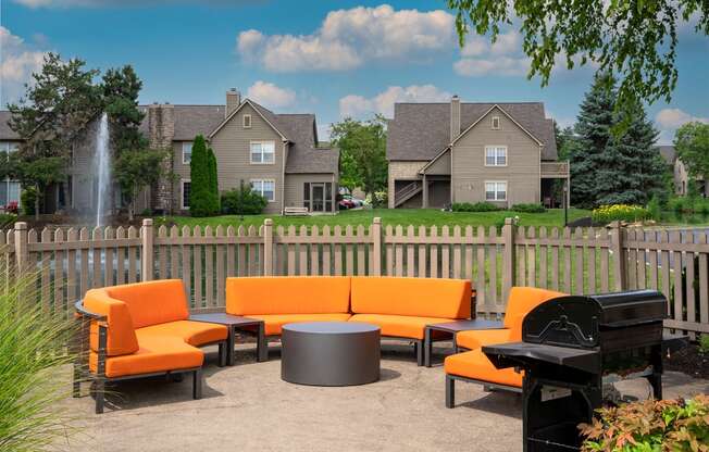 our apartments offer a clubhouse with a lounge and fire pit