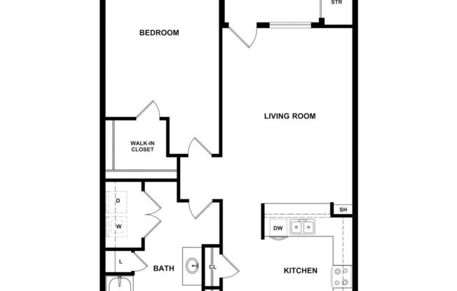 1 bed, 1 bath, 824 sqft, $1,194