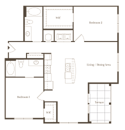 2 beds, 2 baths, 1,145 sqft, $1,702