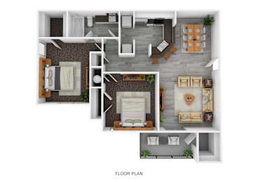 2 beds, 1 bath, 956 sqft, $1,433