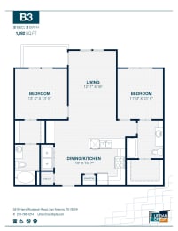 2 beds, 2 baths, 1,192 sqft, $1,800