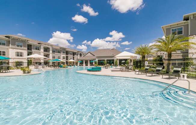 Sparkling Pool at Cue Luxury Apartments, Texas