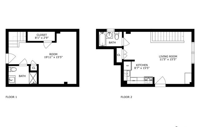 1 bed, 2 baths, $3,650, Unit 1B