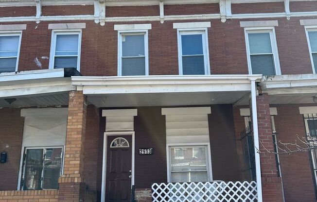 Spacious Rooms! Partially Finished Basement! Front Porch & Fenced in Yard! Available Now!