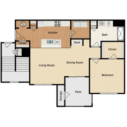 1 bed, 1 bath, 841 sqft, $1,730