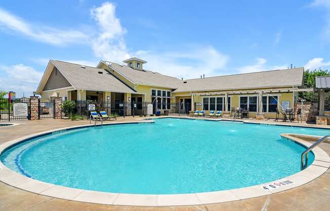 the swimming pool at our apartments