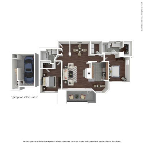 2 beds, 2 baths, 1,223 sqft, $1,585