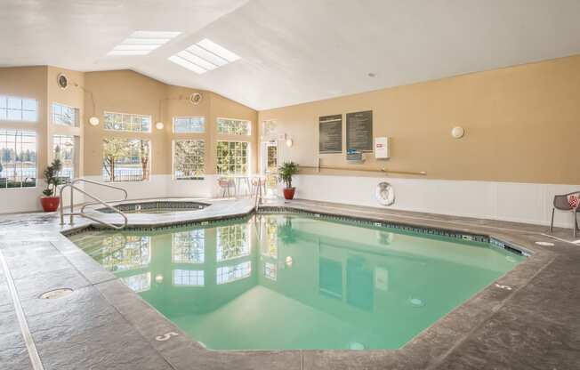 Indoor pool and spa at Artesia