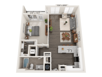 1 bed, 1 bath, 674 sqft, $1,626