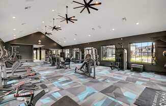 the gym at the enclave at Prism at Diamond Ridge, Moon Township