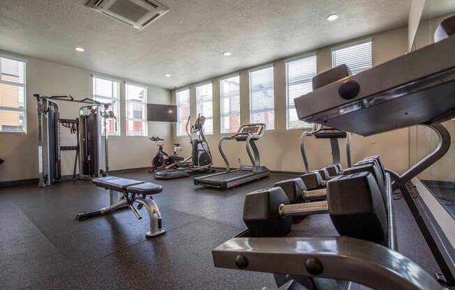 our apartments have a gym with plenty of equipment