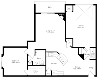 1 bed, 1 bath, 1,021 sqft, $1,315