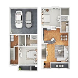 2 beds, 2 baths, 1,382 sqft, $2,119