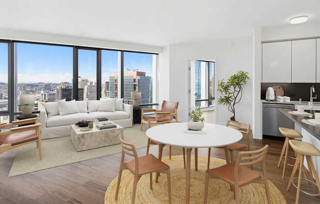 Living Room with Hard Surface Flooring