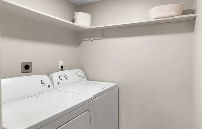 White washer and dryer