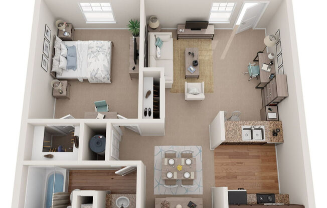 1 bed, 1 bath, 625 sqft, $1,098