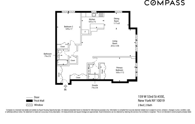 2 beds, 2 baths, 1,260 sqft, $6,885, Unit 35E